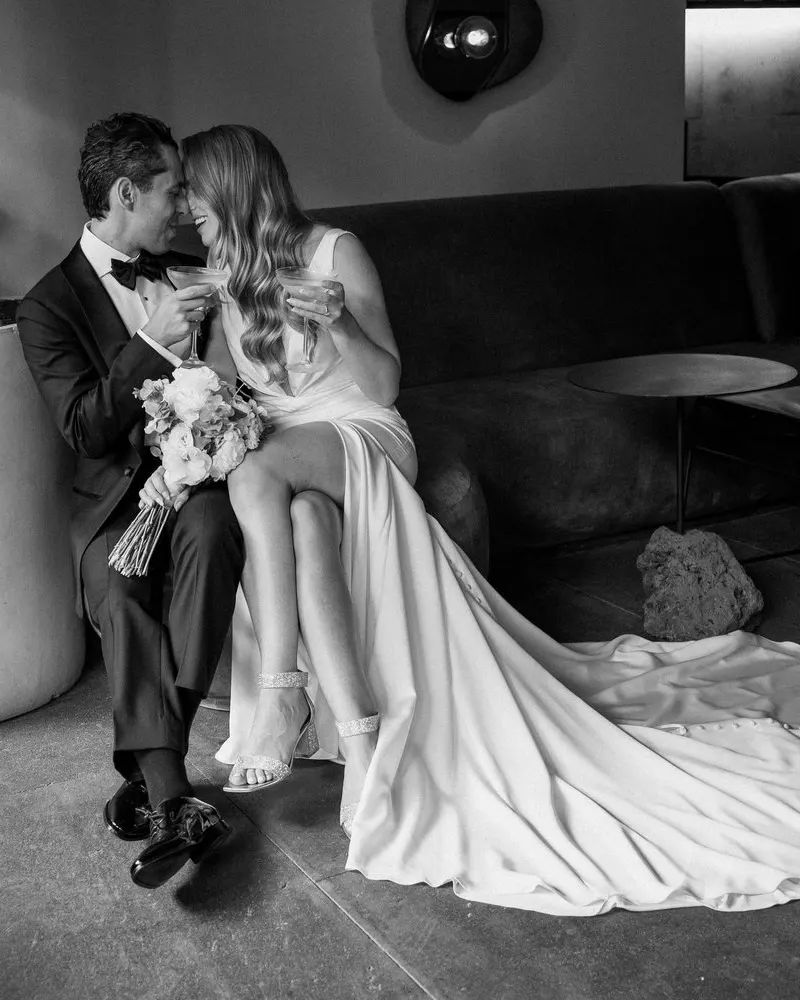 Alanna and Cristian at their intimate wedding in Mexico City